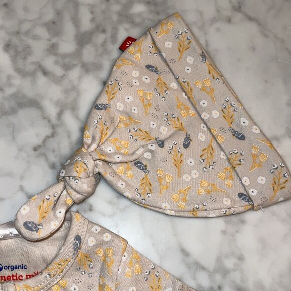 NWT MAGNETIC ME ORGANIC COTTON GOWN/HAT SET NB-3M - Picture 4 of 7